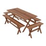 Mesa para Jardim Eucalipto e 4 Bancos - 1