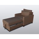 Ver imagem 3 de Poltrona Cama Meca_mm que Se Transforma em Sofá Cama Solteiro Resistente e Confortável em Linho Sint