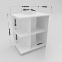 Ver imagem 3 de Gabinete para Banheiro e Espelheira 60cm Moab Branco/Tannat