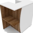 Ver imagem 5 de Gabinete para Banheiro e Espelheira 60cm Moab Branco/Tannat