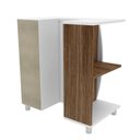 Ver imagem 6 de Gabinete para Banheiro e Espelheira 60cm Moab Branco/Tannat