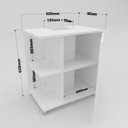 Ver imagem 3 de Gabinete para Banheiro e Espelheira 60cm Moab Branco/Aveiro