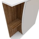 Ver imagem 4 de Gabinete para Banheiro e Espelheira 60cm Moab Branco/Aveiro