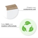 Ver imagem 6 de Conjunto Quarto de Bebê com Berço Mini Cama 3 em 1 + Guarda Roupas com Portas Janeladas Branco/Jequitibá HP Retrô Confete 