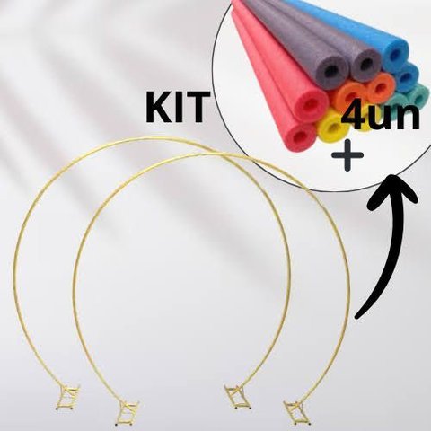 Kit 2 Arco + 4 Espaguete Flutuador Boia para Decorar Jardins Eventos