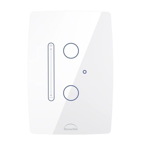 Interruptor Dimmer Wifi Inteligente Slide Touch 2 Botões Branco Dometek Diamond 4x2