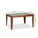 Ver imagem 3 de Mesa Retangular 4 Lugares com Tampo de Vidro Canadá Marrom/Castanho Claro