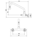 Ver imagem 5 de Misturador Cozinha Parede Uni 1/4 de Volta 26574 Meber - Cromado