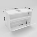 Ver imagem 3 de Gabinete para Banheiro com Cuba e Espelheira 80 Jasper Branco/Itapuã