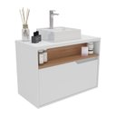 Ver imagem 6 de Gabinete para Banheiro com Cuba e Espelheira 80 Jasper Branco/Itapuã