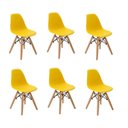 Ver imagem 2 de Conjunto 6 Cadeiras Infantis Base Madeira sem Braço Eiffel Amarelo