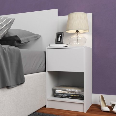 Cabeceira de Solteiro Altesa 1 Gaveta e 1 Nicho