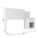 Ver imagem 3 de Cabeceira de Solteiro Altesa 1 Gaveta e 1 Nicho