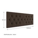 Ver imagem 5 de Painel Cabeceira Luxo Capitonê Queen Size Elisa Estofada Decoração Fixação Parede:Marrom