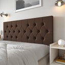 Ver imagem 1 de Painel Cabeceira Luxo Capitonê Queen Size Elisa Estofada Decoração Fixação Parede:Marrom
