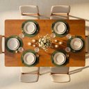 Ver imagem 2 de Conjunto Sala de Jantar 1 Mesa Retangular Tali 180cm 6 Cadeiras Miriti CabeCasa MadeiraOriginals