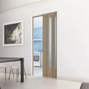 Ver imagem 3 de Porta Sanfonada de PVC Translucido 210cm x 60cm Plastporta Bcf Marrom/Carvalho Prata com