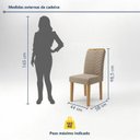Ver imagem 4 de Conjunto de Mesa de Jantar 6 Lugares Diana com Cadeiras Carol 180x90cm Cinamomo Off White Bege