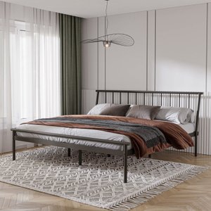 Cama King em Aço Begônia CabeCasa MadeiraMadeira