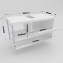 Ver imagem 3 de Gabinete para Banheiro com Cuba e Espelheira 80cm Urban Branco/Itapuã