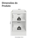 Ver imagem 2 de Balcão de Cozinha 50cm 1 Porta (sem Tampo) BP Glamy Madesa Branco/Preto