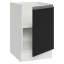 Ver imagem 6 de Balcão de Cozinha 50cm 1 Porta (sem Tampo) BP Glamy Madesa Branco/Preto