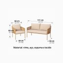 Ver mais imagens de Conjunto de Àrea Externa Harbor com 1 Sofá, 2 Poltronas 1 Mesa - Bege/claro