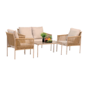 Ver imagem 4 de Conjunto de Àrea Externa Harbor com 1 Sofá, 2 Poltronas 1 Mesa - Bege/claro