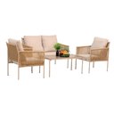 Ver imagem 3 de Conjunto de Àrea Externa Harbor com 1 Sofá, 2 Poltronas 1 Mesa - Bege/claro