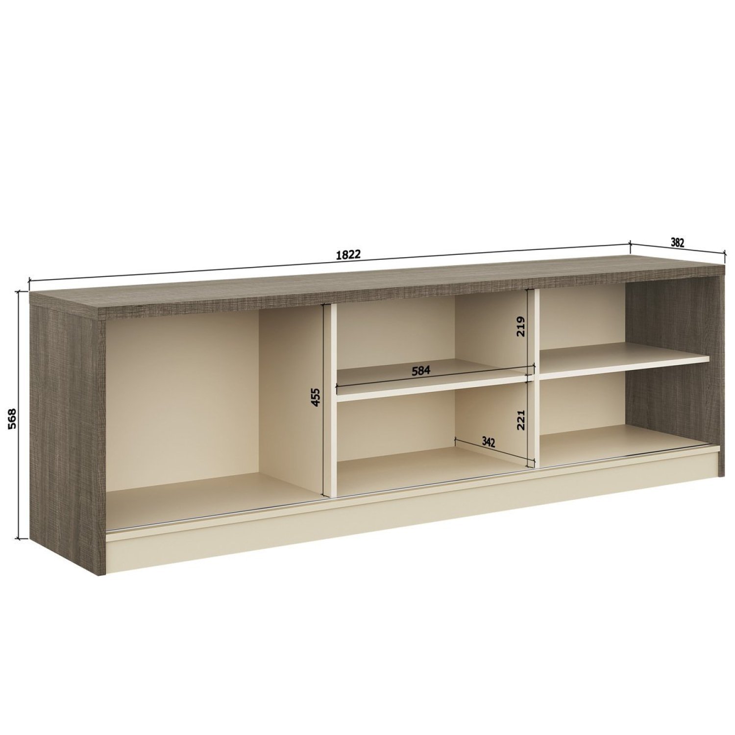 Rack para TV até 72 Polegadas 2 Portas Serenity | MadeiraMadeira