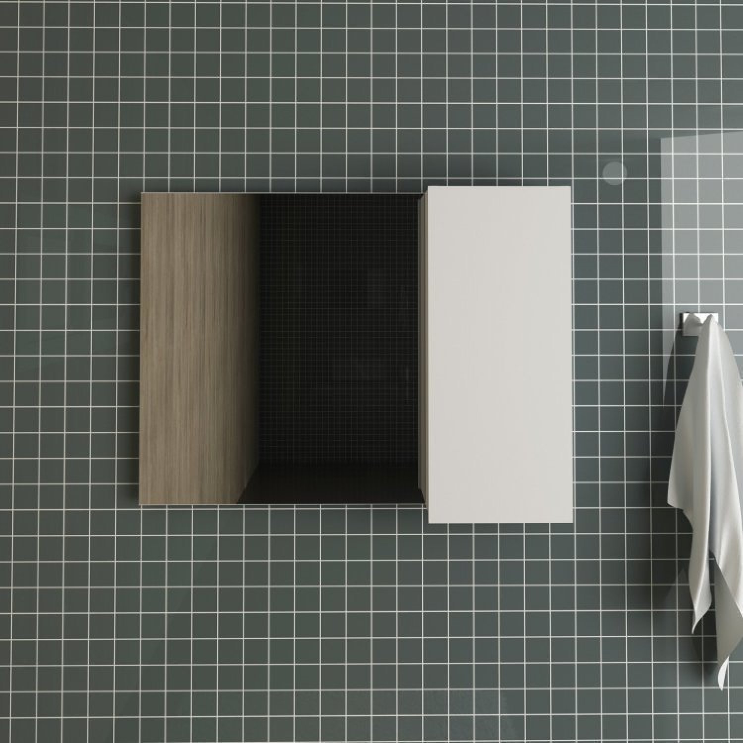 Conjunto Suspenso para Banheiro com Espelheira 80cm - 10