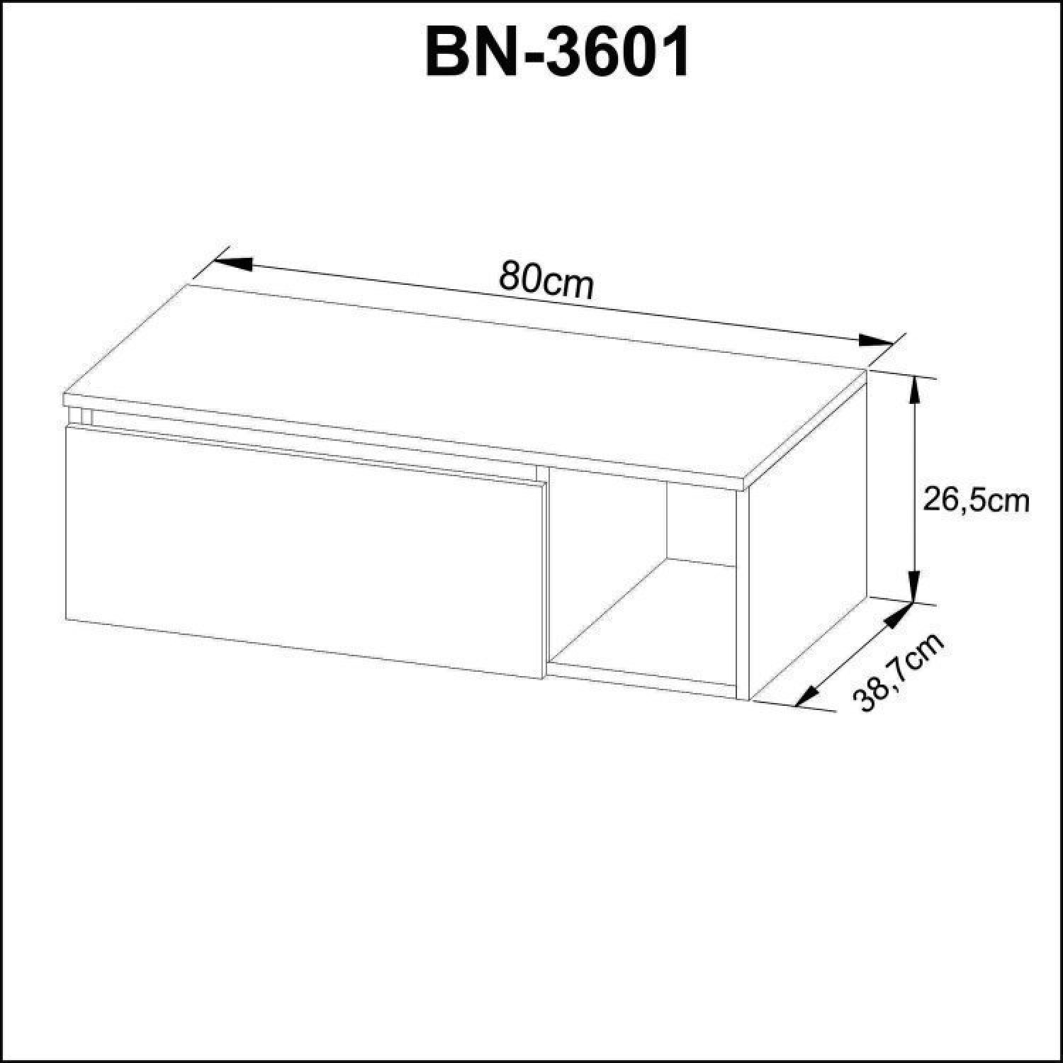 Conjunto Suspenso para Banheiro com Espelheira 80cm - 9