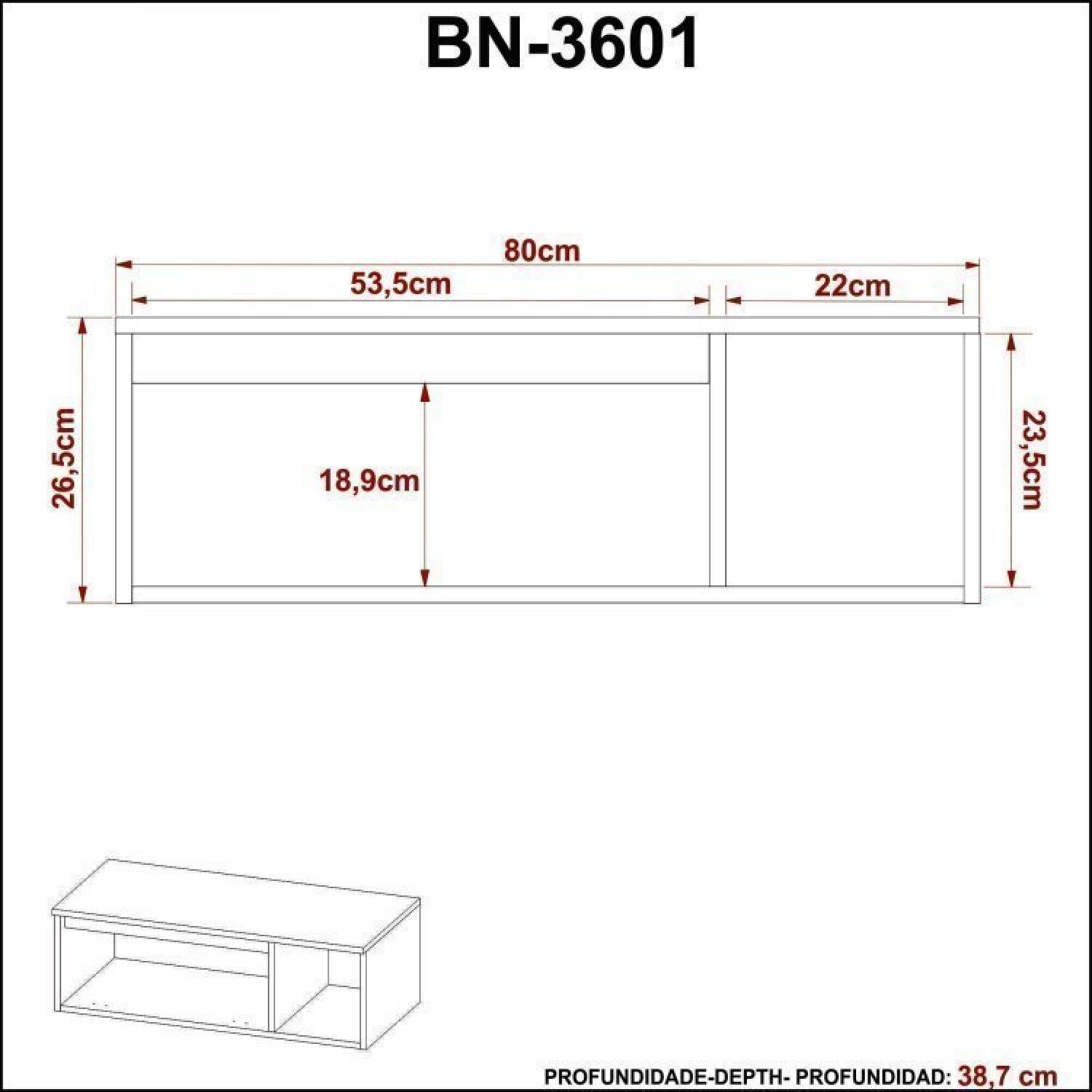 Conjunto Suspenso para Banheiro com Espelheira 80cm - 8