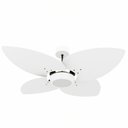 Ver imagem 1 de Ventilador de Teto Natuvent Dahlia Led 4 Pás Madeira Branco 6500k Branco Frio, Luz Branca 127v