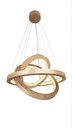 Ver imagem 1 de Pendente de Madeira Sirius Triplo Led 3000k Acrílico 40x50x60 Cm Freijó Madeluz Pendente Sirius Trip