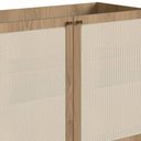 Ver mais imagens de Balcão Bar 2 Portas 93cm Palhinha Pés Metálicos 28928 Oslo Artesano - Nero/dourado