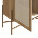 Ver imagem 6 de Balcão Bar 2 Portas 93cm Palhinha Pés Metálicos 28928 Oslo Artesano - Nero/dourado