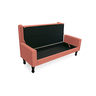 Recamier Calçadeira Fênix Baú Estofado Quarto Casal 140cm Suede Coral - DL Decor - 2