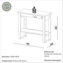 Ver imagem 4 de Aparador Industrial 90cm 1 Gaveta - Freijó