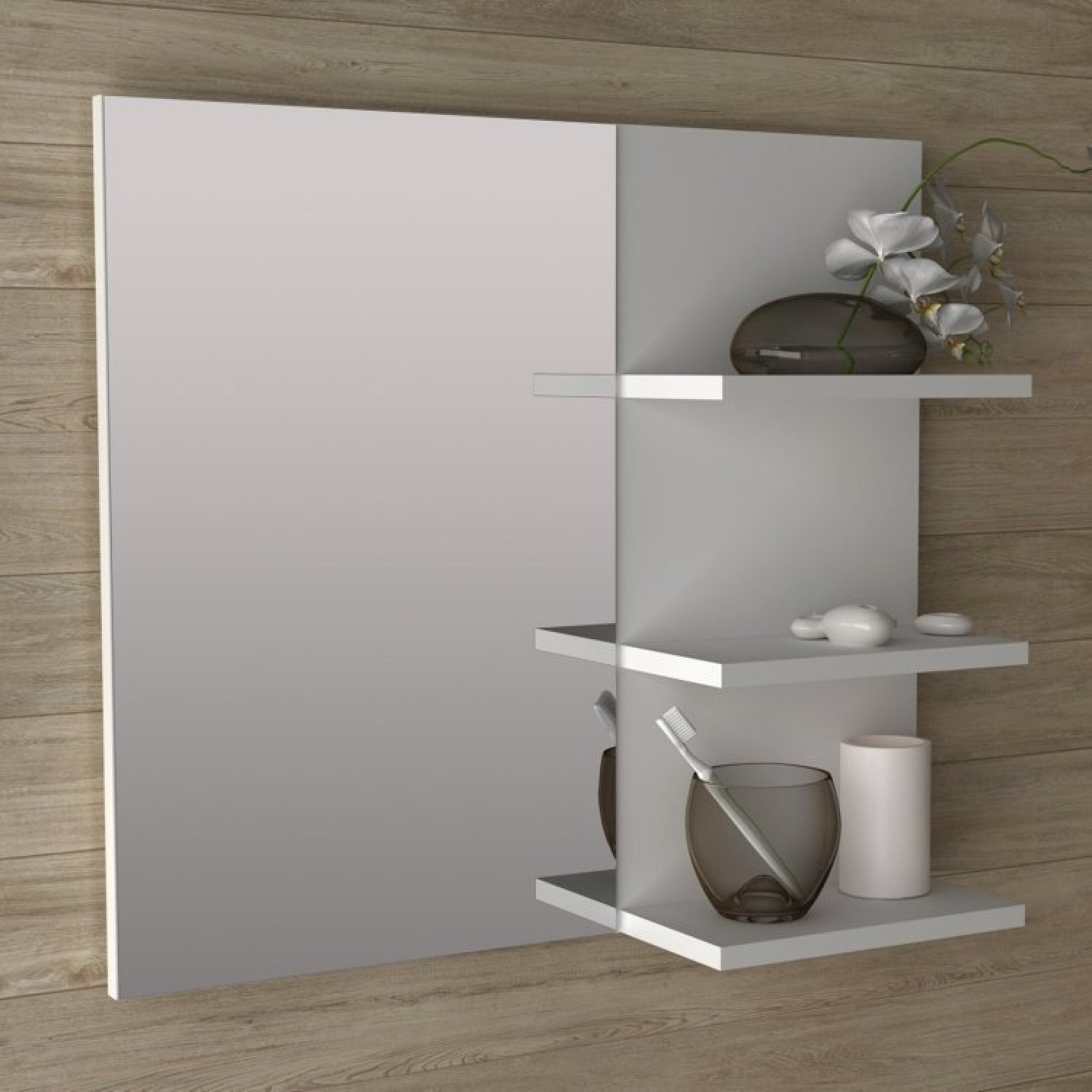 Conjunto Suspenso para Banheiro com Espelheira 80cm - 9