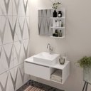 Ver imagem 1 de Conjunto Suspenso para Banheiro com Espelheira 80cm