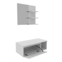 Ver imagem 2 de Conjunto Suspenso para Banheiro com Espelheira 80cm Branco