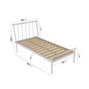 Ver imagem 2 de Cama Solteiro em Aço Begônia CabeCasa MadeiraOriginals