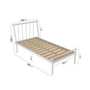Ver imagem 2 de Cama Solteiro em Aço Begônia CabeCasa MadeiraOriginals Branco