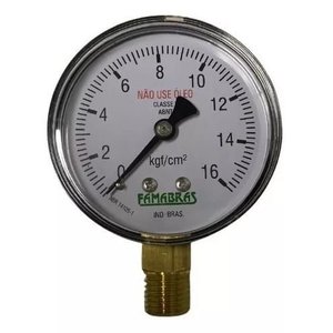 Manometro 16kgf 1/4npt Latao Famabras 33191