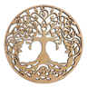 Mandala Arvore Vida - Mdf - Cru - Meditação Decoração - 30cm - 2