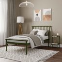 Ver imagem 1 de Cama Solteiro em Aço Begônia CabeCasa MadeiraOriginals Verde/Musgo