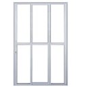 Ver imagem 2 de Porta Sacada de Alumínio 3 Folhas Sequenciais 210 X 200cm com Fechadura Linha 25