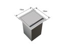 Ver imagem 3 de Lixeira Quadratta Kitchen 4L em Aço Inox Escovado com Tampa Articulada