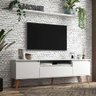 Rack para Tv com Prateleira 180cm Retro Mdf Branco Dallas - On Móveis - 1